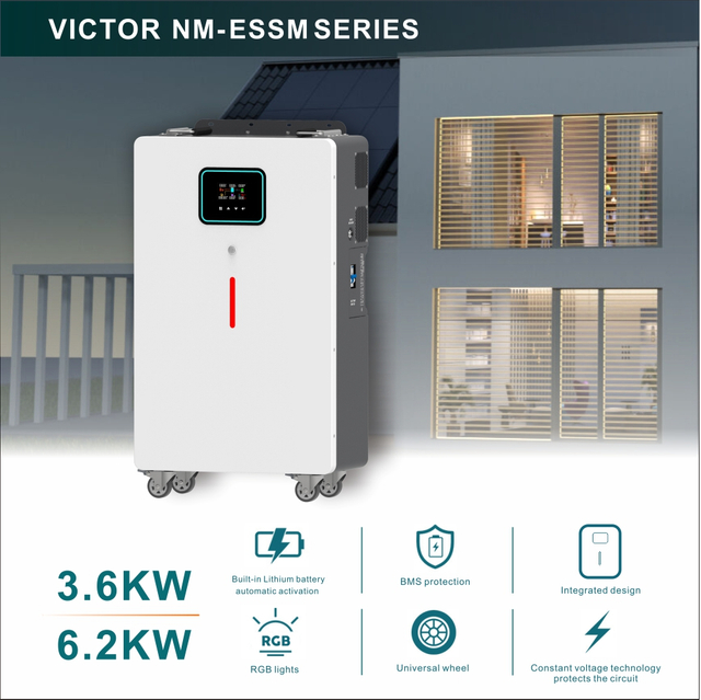 Integrated design Energy Systems 3.6KW 6.2KW On/Off Grid Solar Inverter built in lithium battery automatic activation