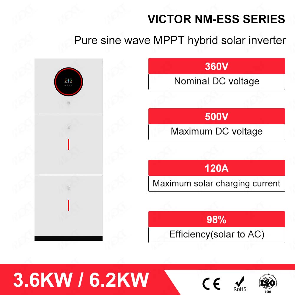 Home energy system high voltage battery inverter 3.6KW 24V On/Off grid Solar inverter Energy Storage System manufacturer