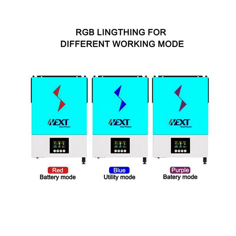 NEXT 6.2KW 48V Hybrid On/ Off Grid Solar All In One Inverter Solar Energy Systems Pure Sine Wave Inverters 120A MPPT Built In